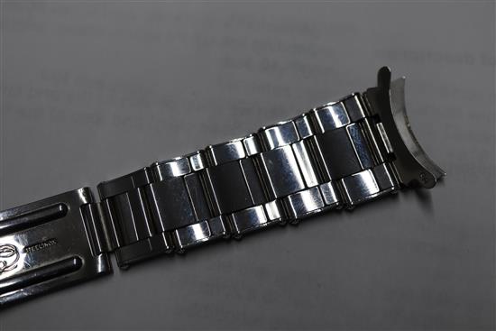 A gentlemans stainless steel Rolex 6636 expanding link wristwatch bracelet, overall length 16.3cm.